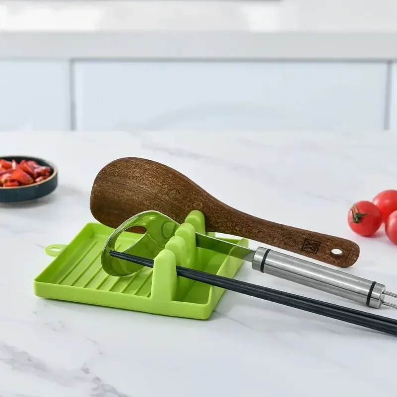 Kitchen Baking Rack - Kunststoff-Löffel-Spatelhalter, Küchen-Aufbewahrungsregal mit auslaufsicherem Tablett für