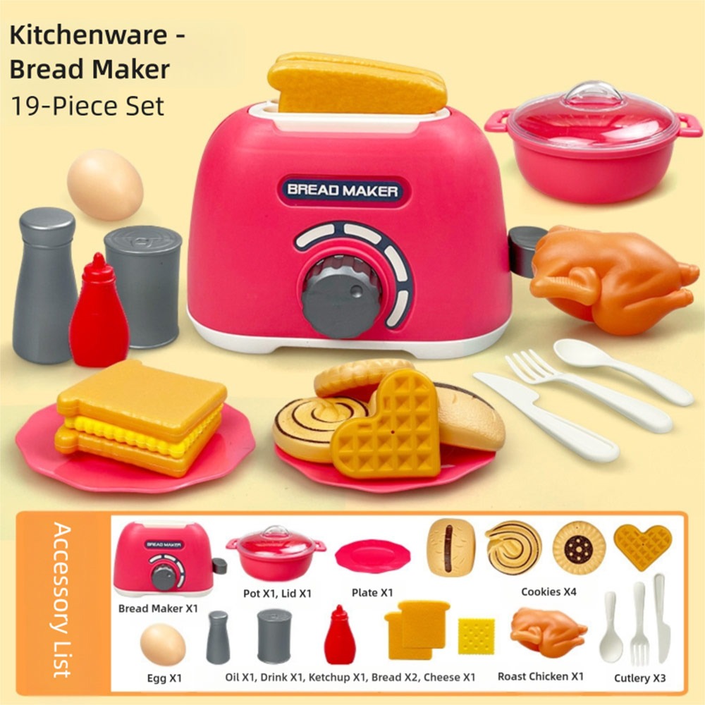 Kitchen Kids Baking Set - Mehrfarbiges Kinder-Kochspielset Plastik-Gasherd Backspielset Mikrowellen-Simulationsdesign Spielküche