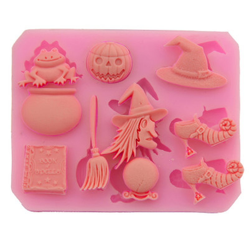 Kitchen Witch Baking - 2026 Neue Halloween-Kürbis-Hexenhut-Silikon-Backform DIY Zucker-Gebäckform Kuchendekoration