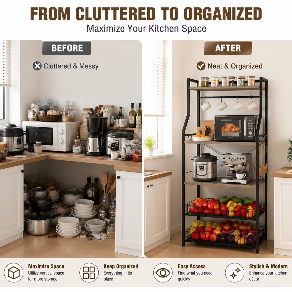 5-stöckiges Küchenregal mit Mi – Kitchen Baking Rack Bewertung und Preis