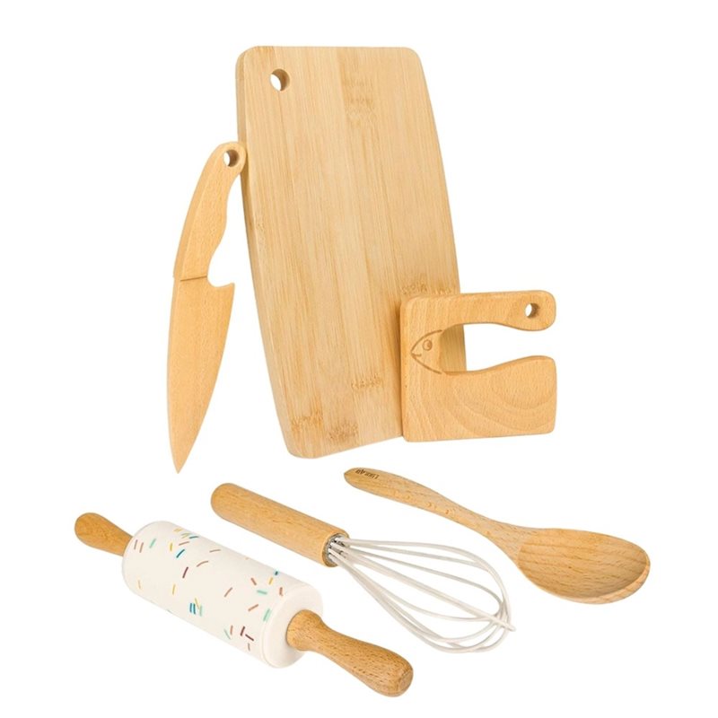 ABUG – Holzmesser- und Backset – Kitchen Kids Baking Set Bewertung und Preis